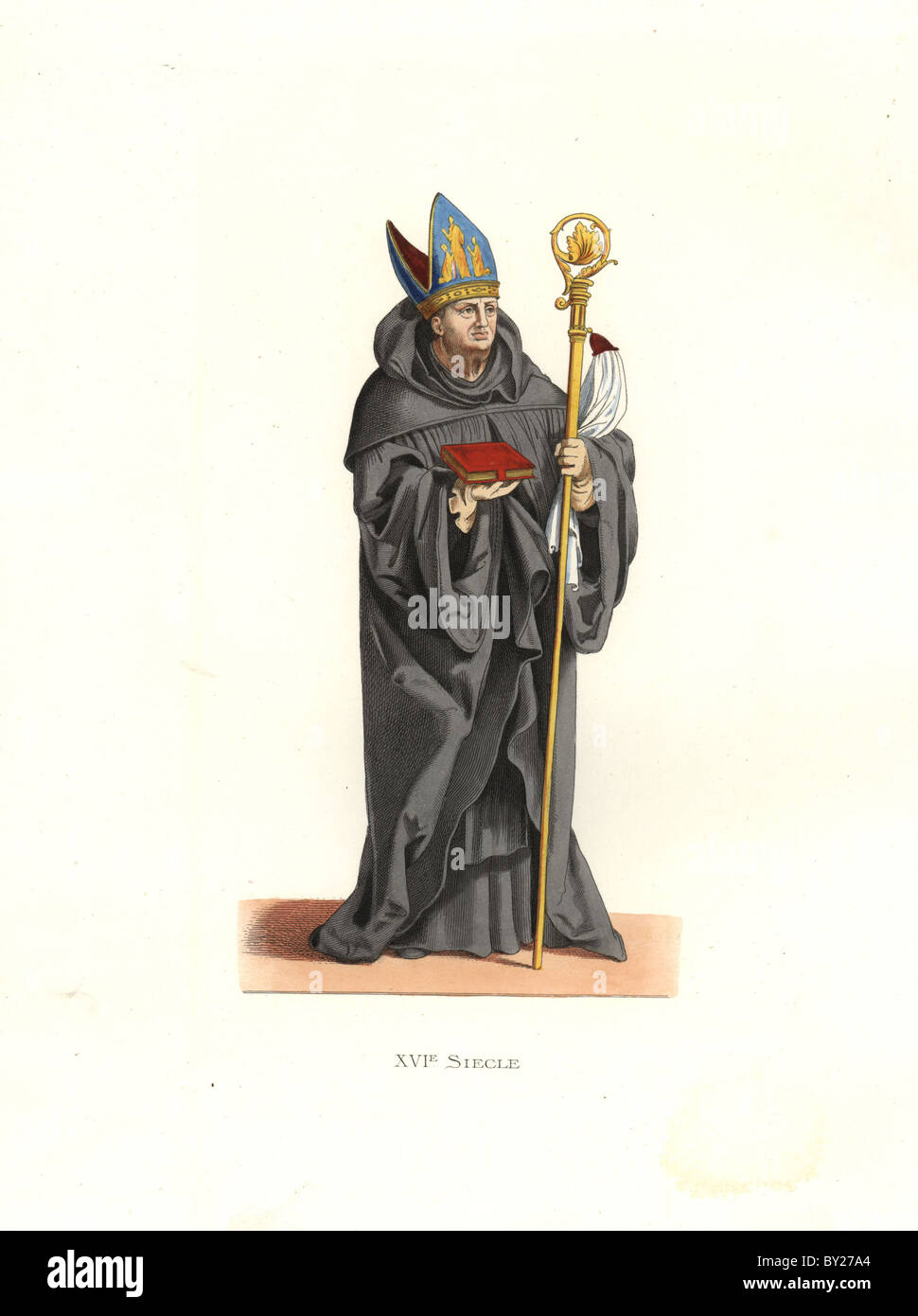 Abate benedettino del XVI secolo Foto Stock