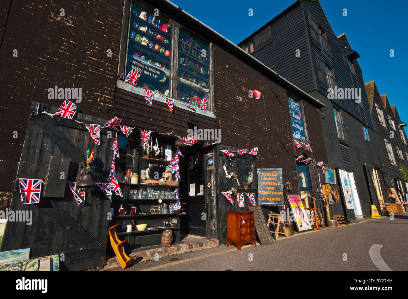 Strand Quay oggetti di antiquariato e collezionismo Shop Rye Inghilterra Foto Stock