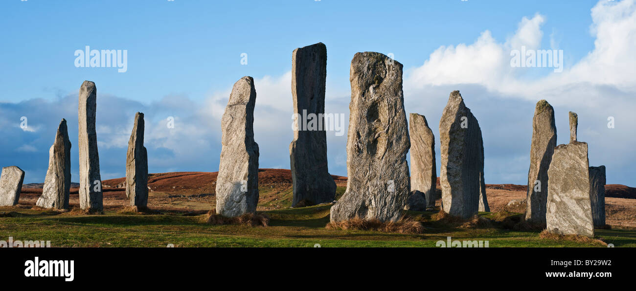 Callanish Standing Stones, isola di Lewis, Western Isles, Scozia Foto Stock