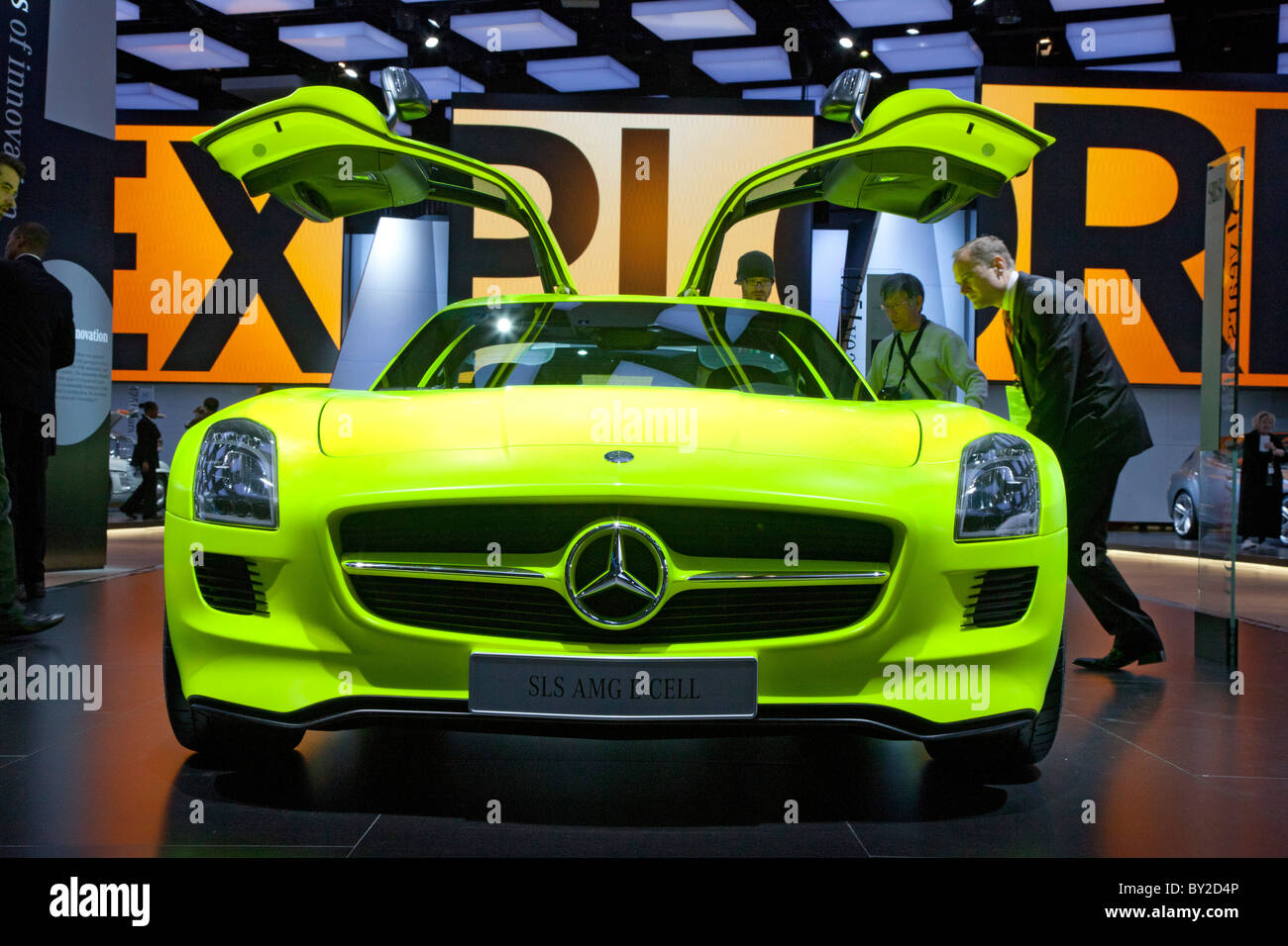 Mercedes SLS AMG E-Cell auto elettrica Foto Stock