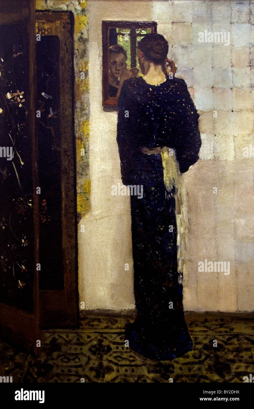 George Hendrik Breitner olandese pittore olandese la pittura la orecchini 1893 Foto Stock