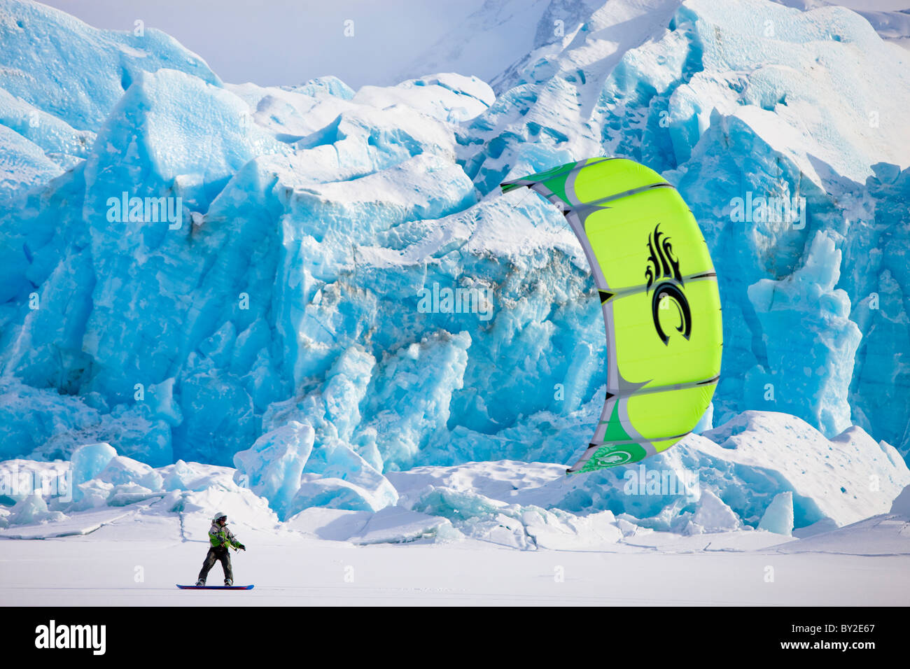 Snowkite Foto Stock