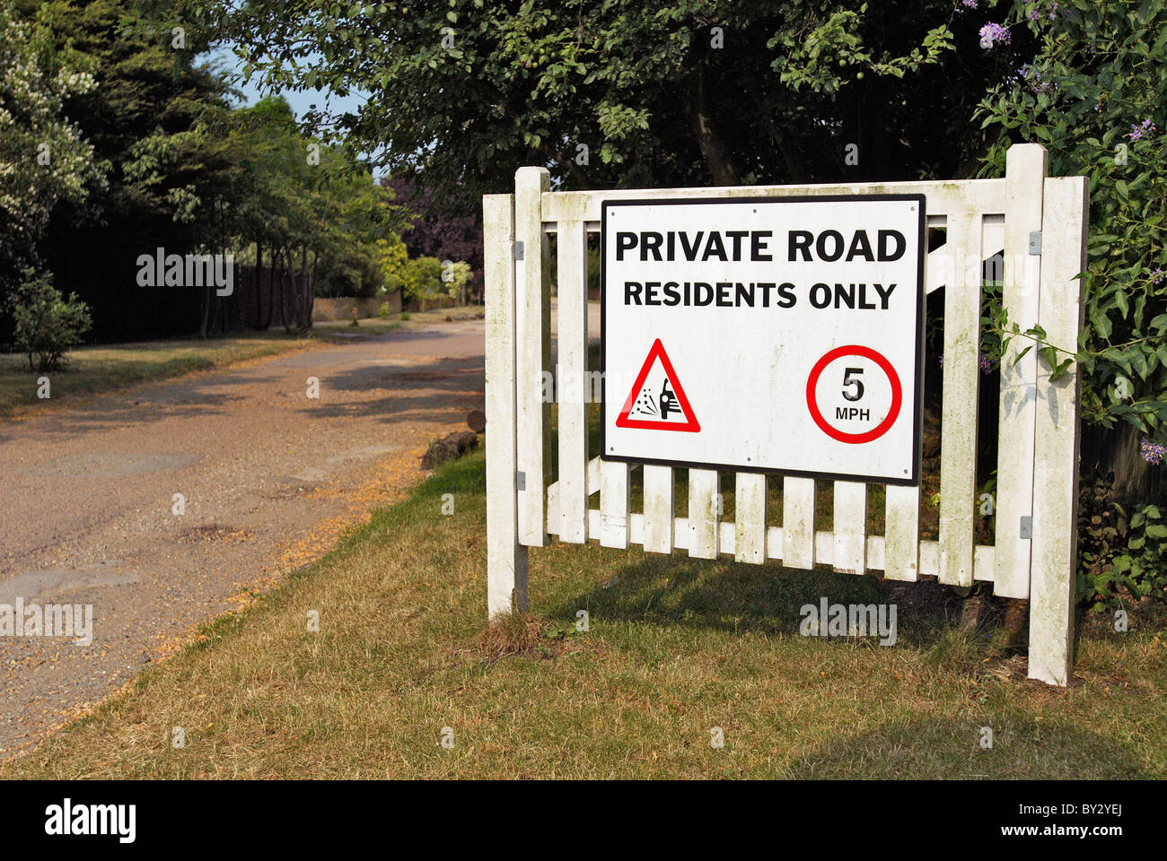 Strada privata segno REGNO UNITO Foto Stock
