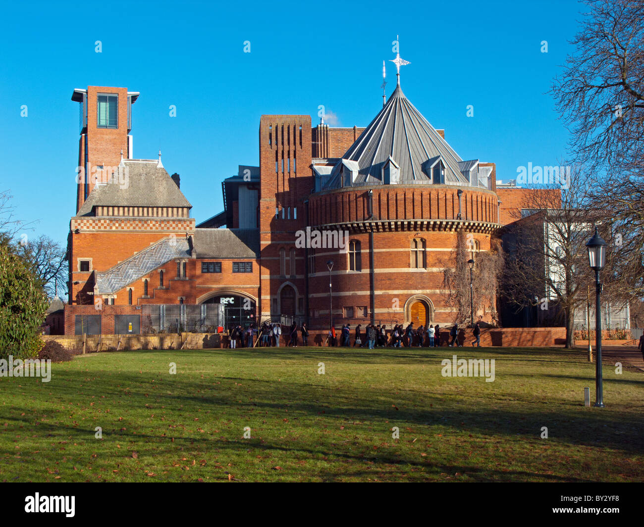 Swan Theatre e Royal Shakespeare Theatre, il teatro giardino, Stratford upon Avon Foto Stock