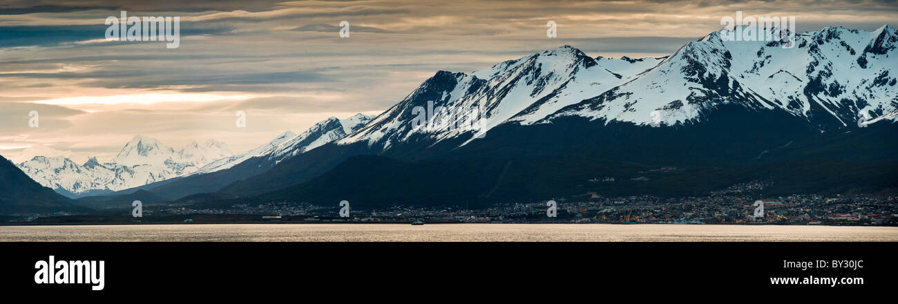 "Fine del mondo" città Ushuaia, Argentina Foto Stock