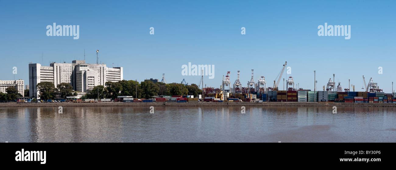 Buenos Aires vista dal dock, Argentina Foto Stock