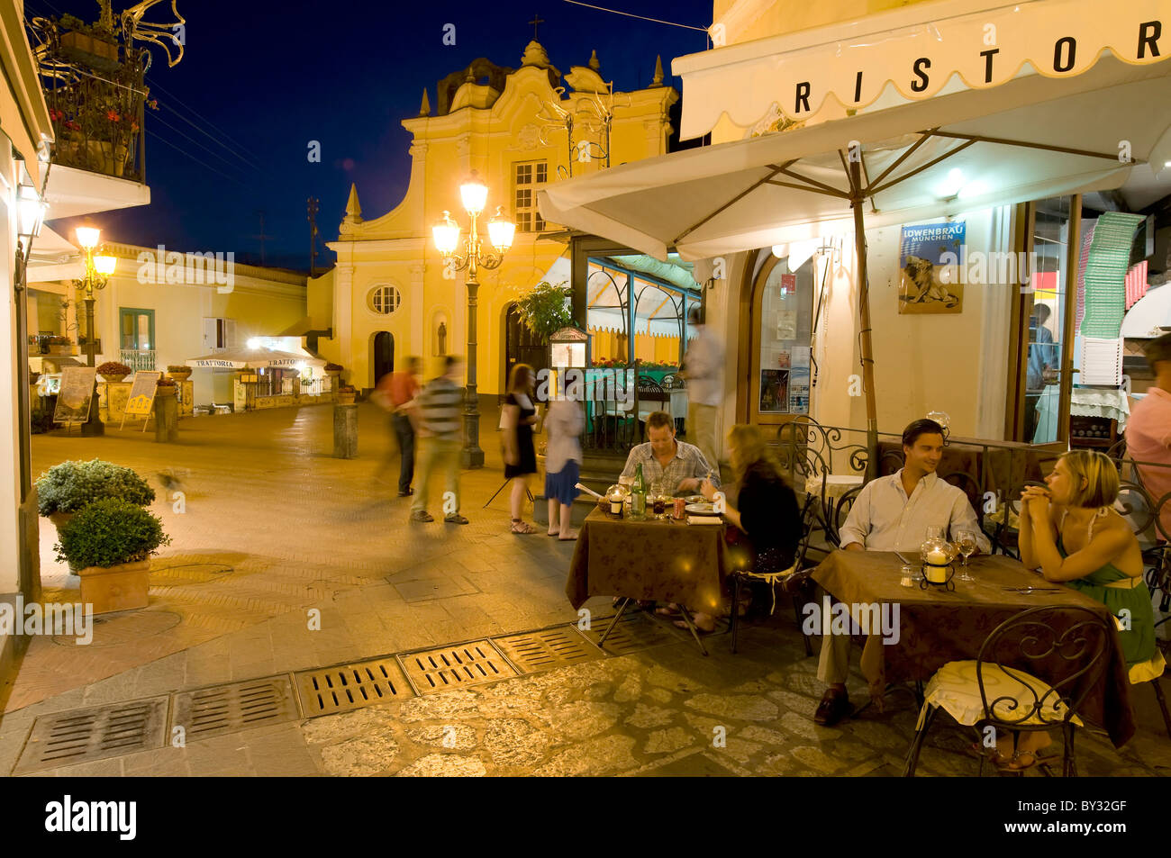 Ristorante nei pressi di Santa Sofia in Anacapri, Capri, Italia Foto Stock