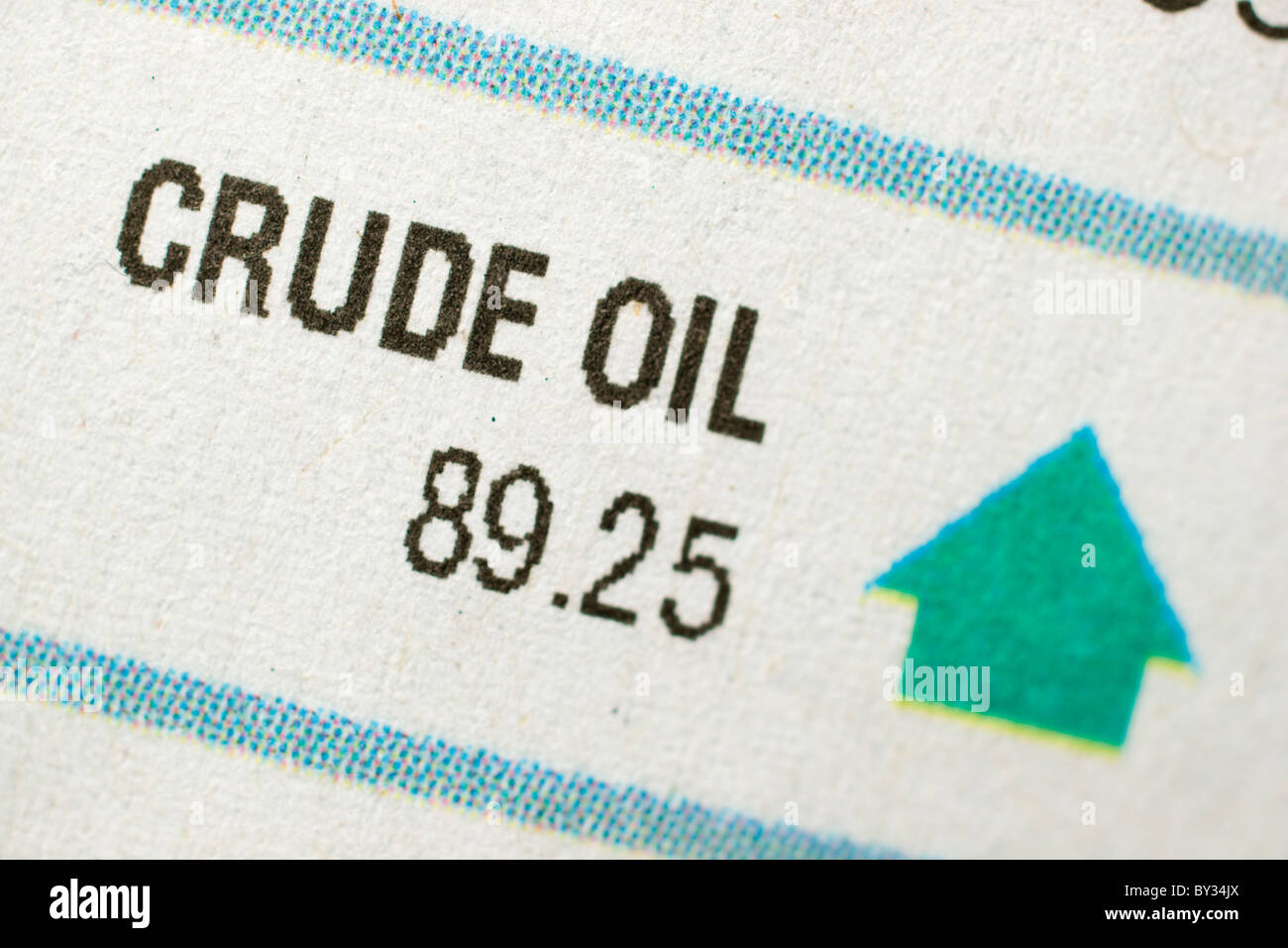 Gennaio 2011 petrolio greggio prezzi di magazzino fino Foto Stock
