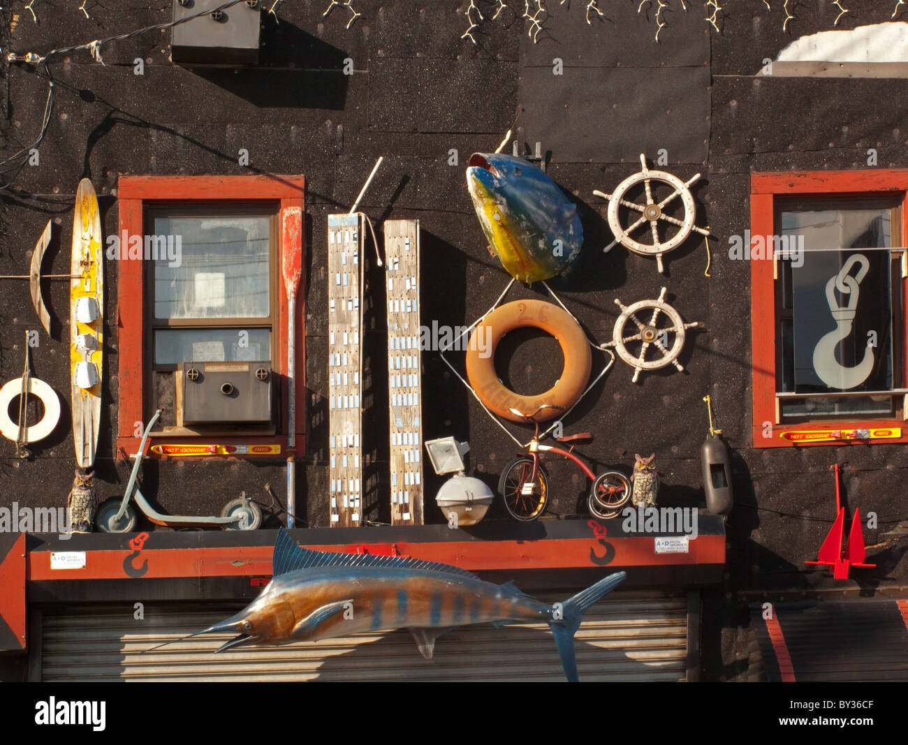 Social club in Red Hook Brooklyn Foto Stock