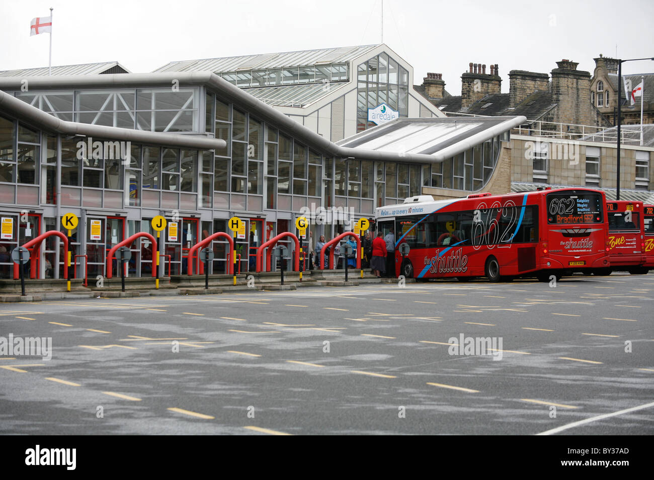 Centro di Keighley West Yorkshire una città industriale che ha visto giorni migliori Foto Stock