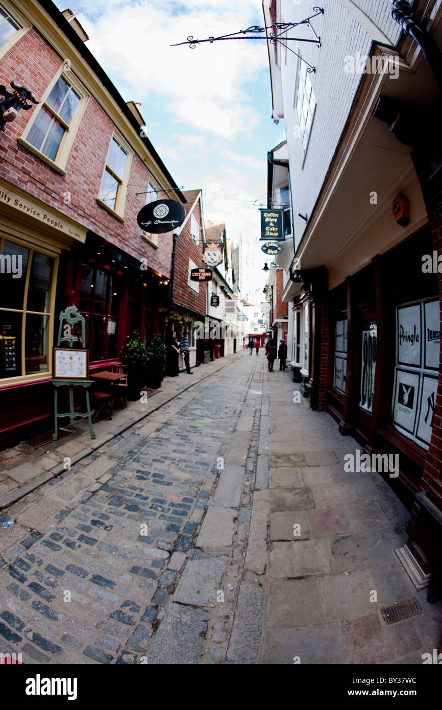 Strada di città Canterbury Foto Stock