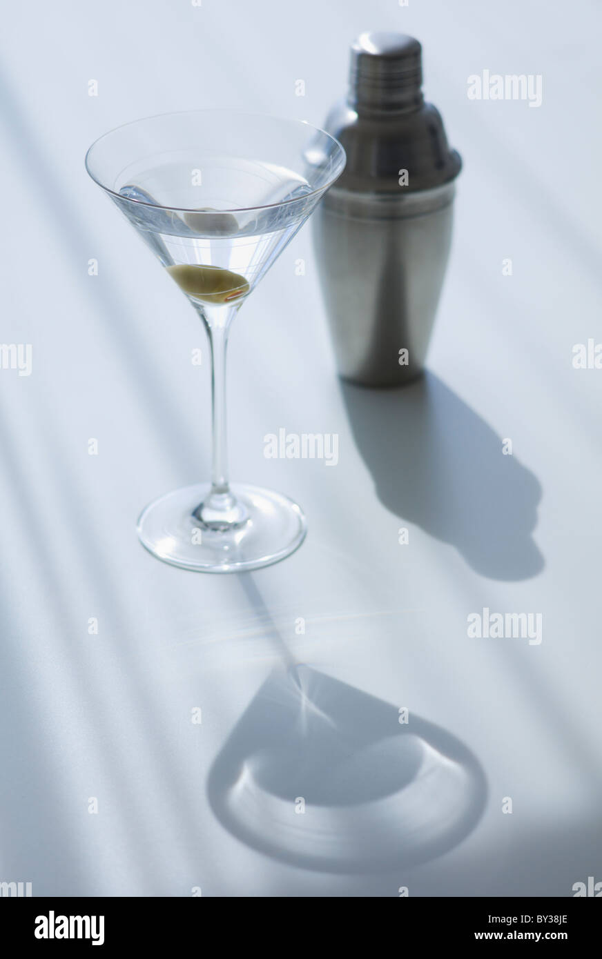 Shaker e cocktail in vetro Foto Stock