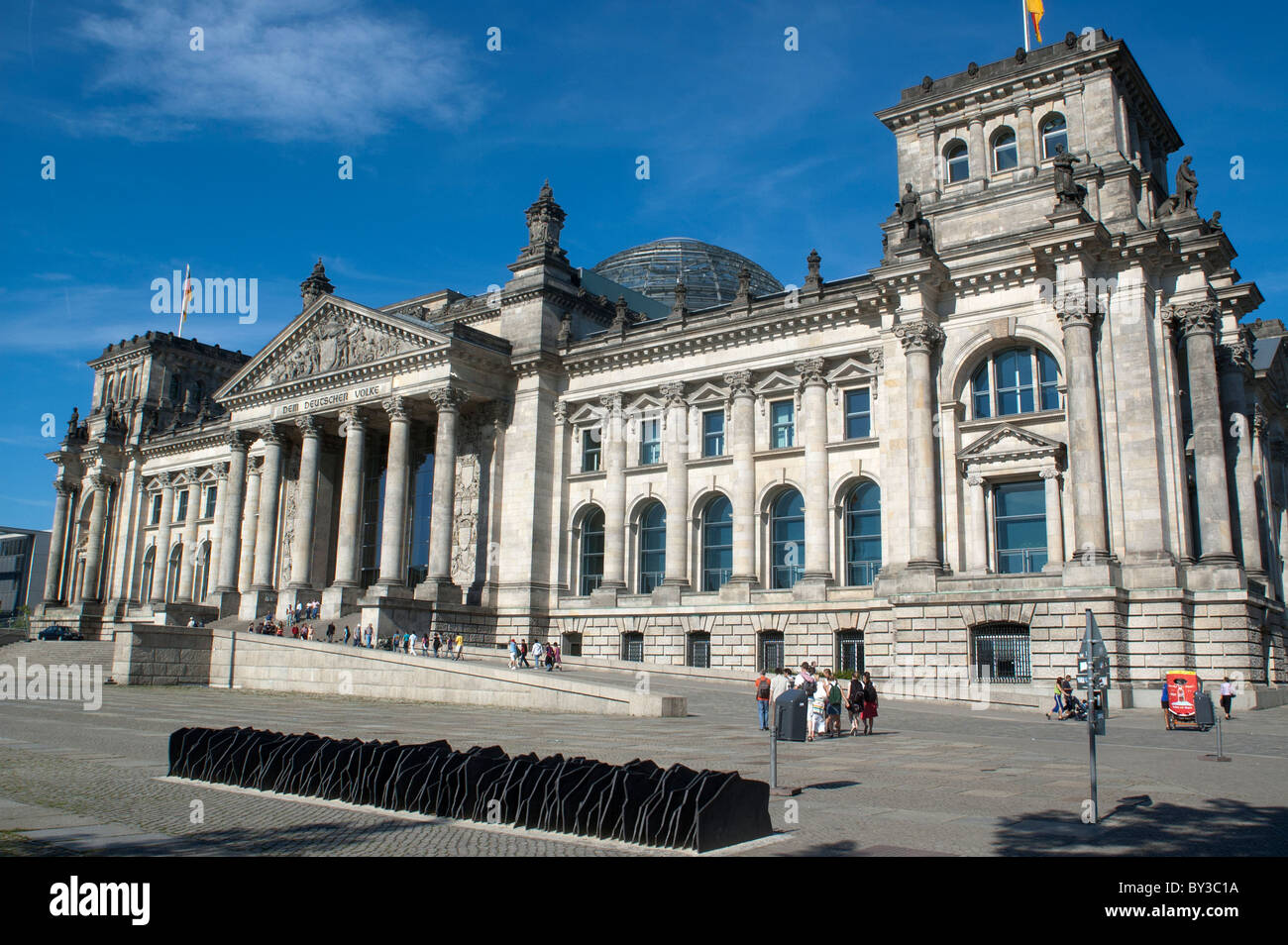 Il palazzo del Reichstag di Berlino, Germania Foto Stock