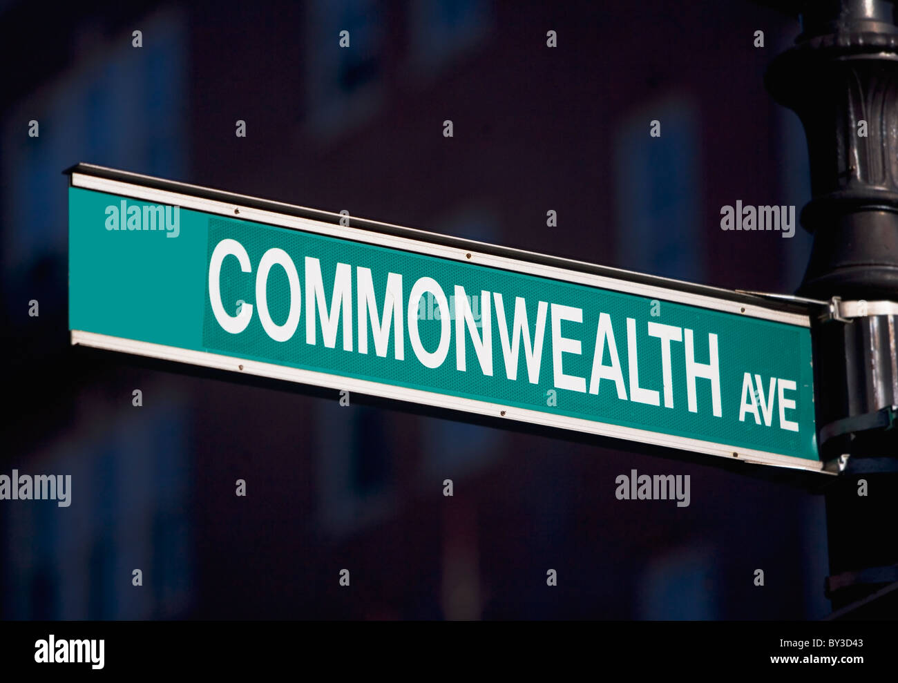 Stati Uniti d'America, Massachusetts, Boston, Commonwealth Avenue segno Foto Stock