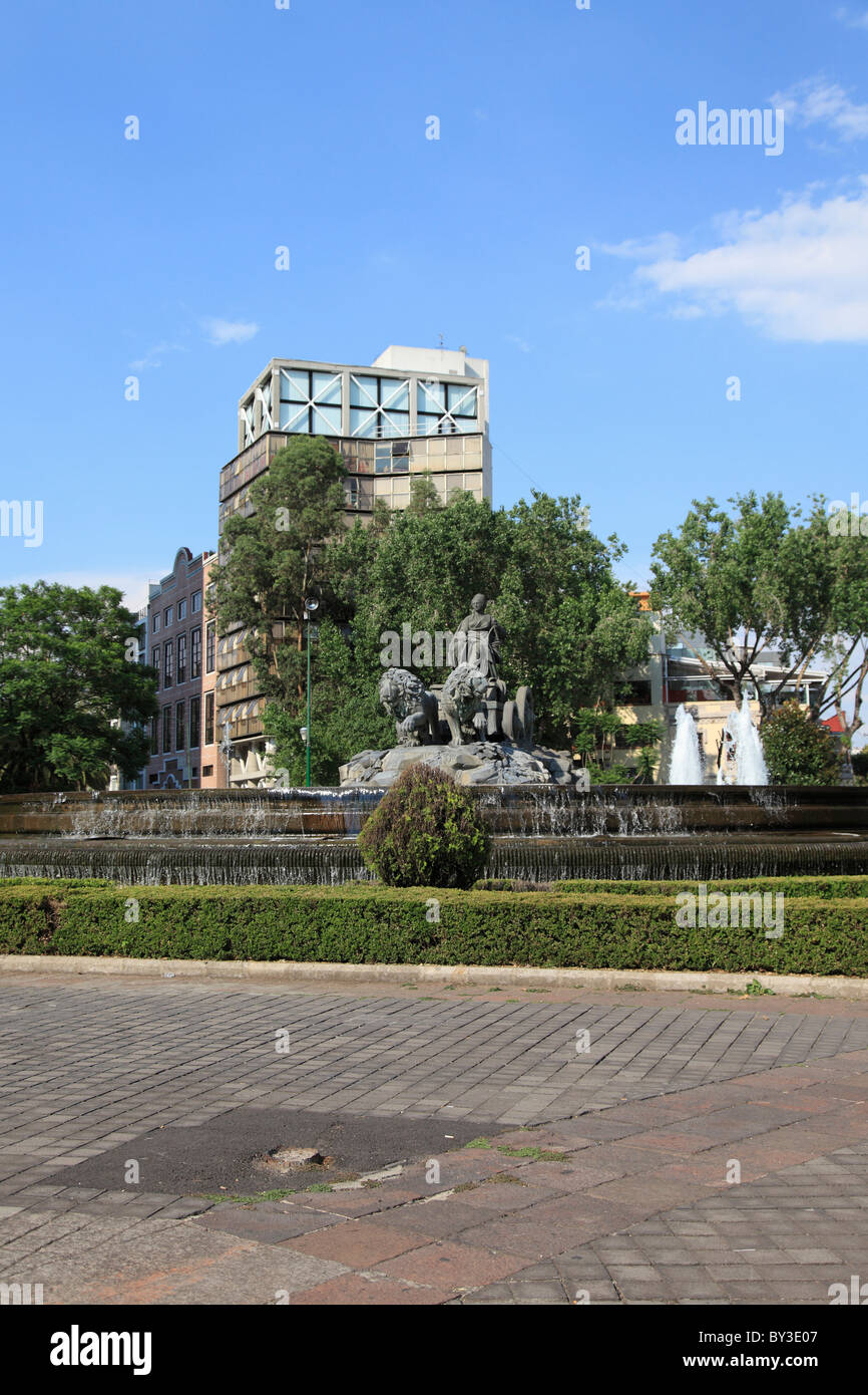 Madrid Plaza, Colonia Roma, quartiere alla moda, Città del Messico, Messico, America del Nord Foto Stock