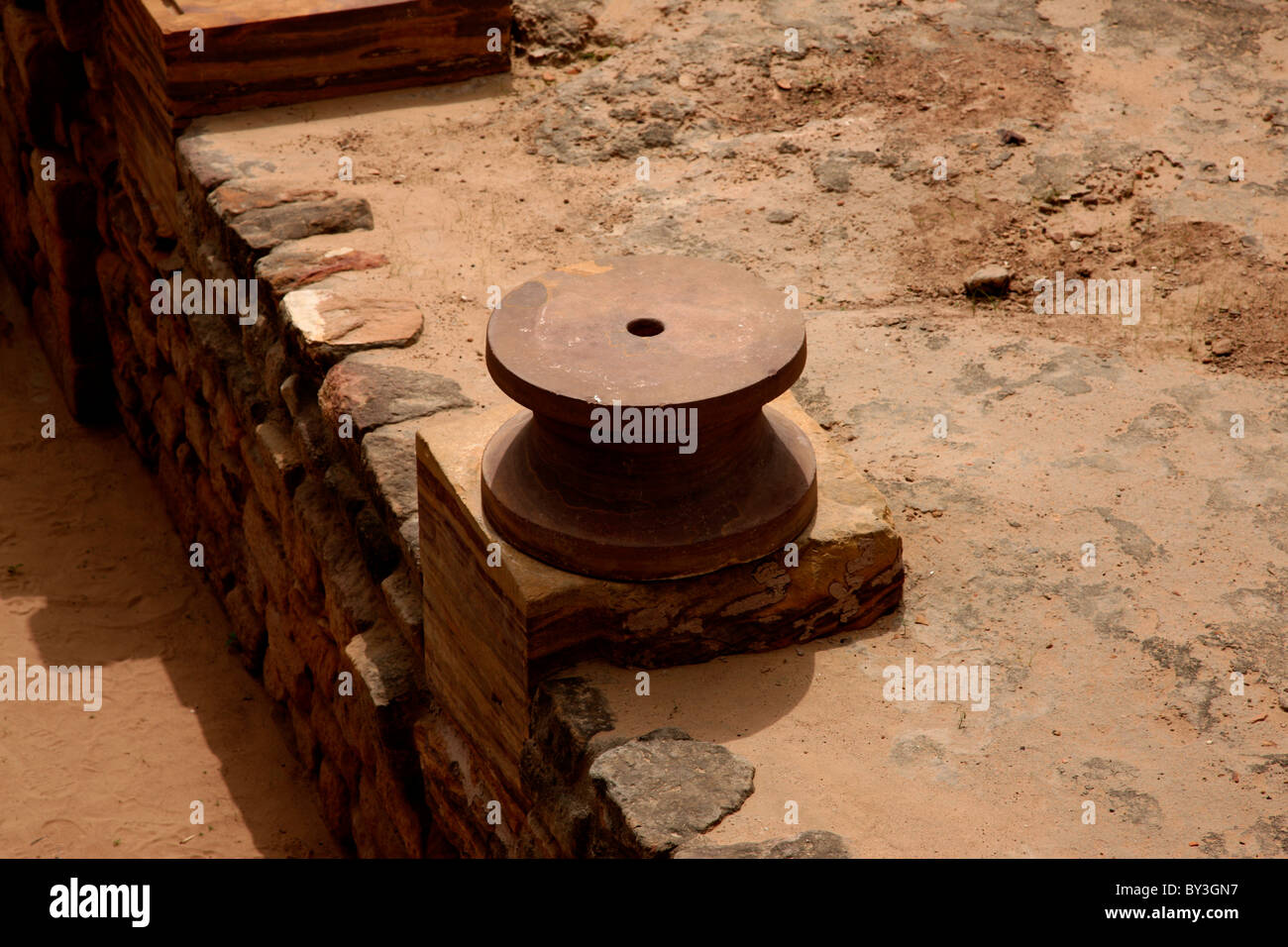 Resti di civiltà Harappa, Dholavira, Gujarat, India Foto Stock