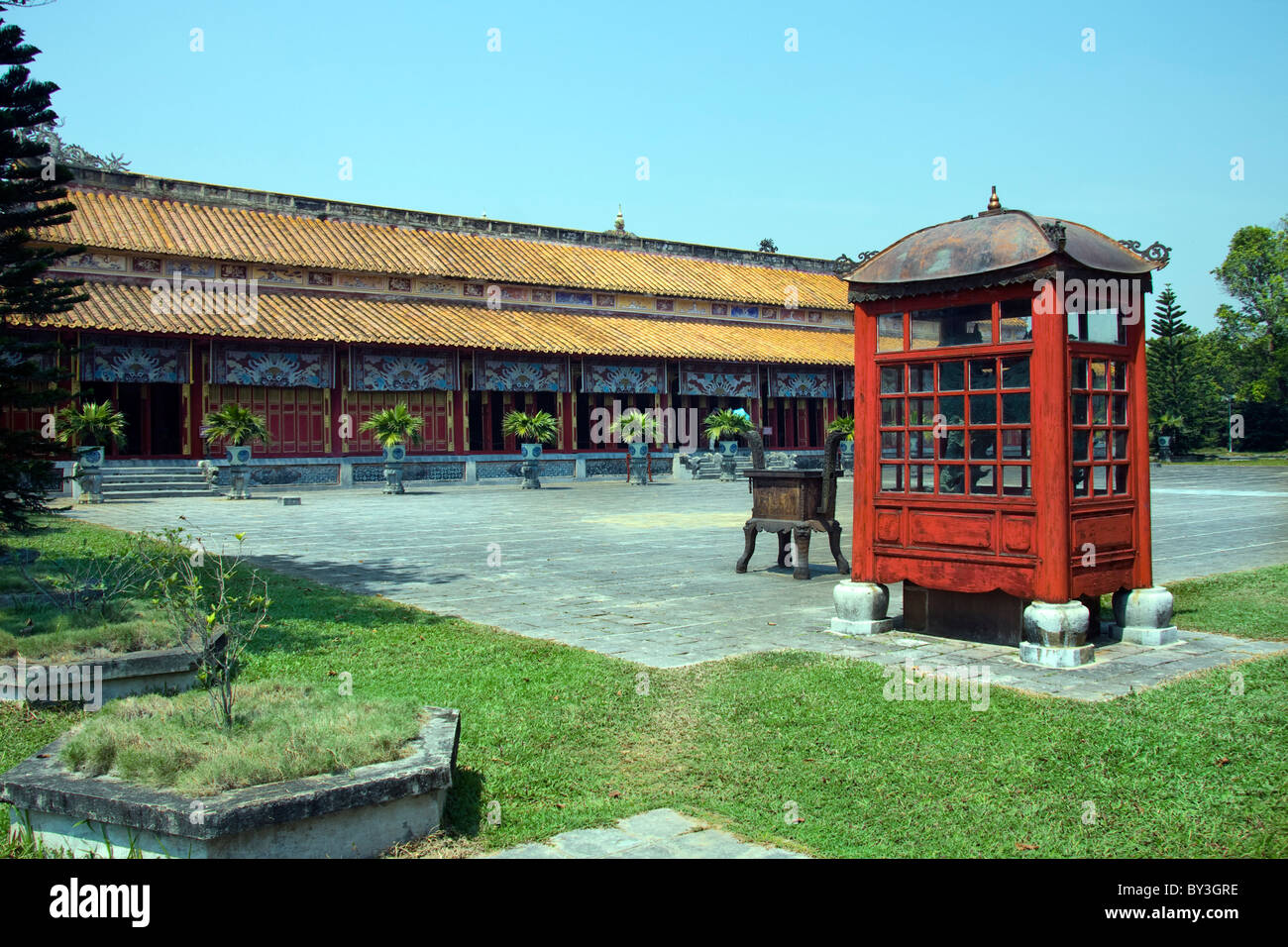 Quadrangolo interna, il Palazzo Imperiale, la tinta, Vietnam Foto Stock