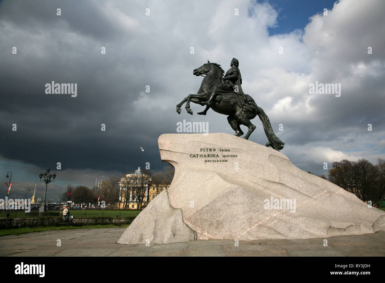 Il Cavaliere di bronzo, monumento a Pietro il Grande. San Pietroburgo, Russia. Foto Stock