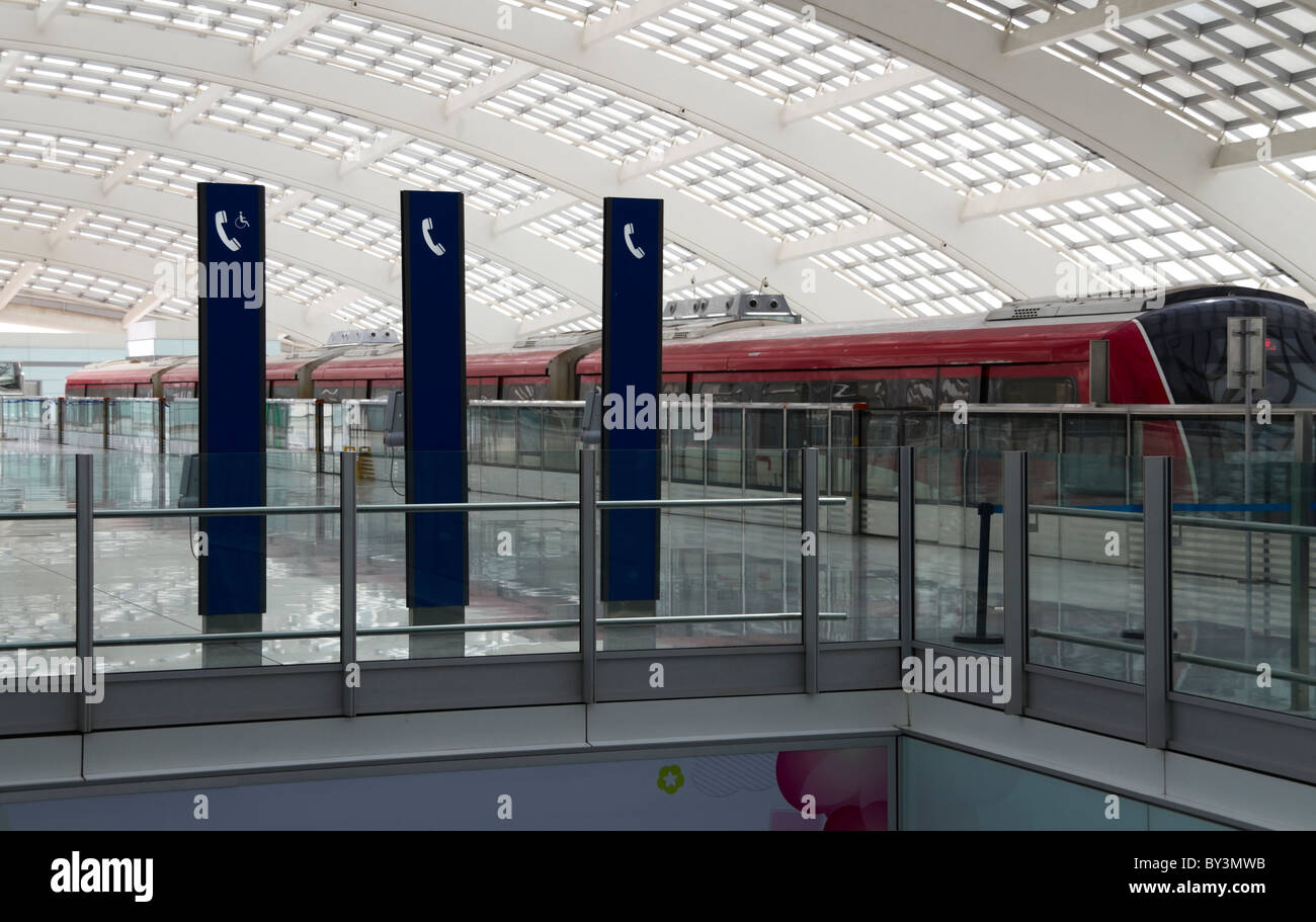 La metropolitana di Pechino T3 stazione airport Foto Stock