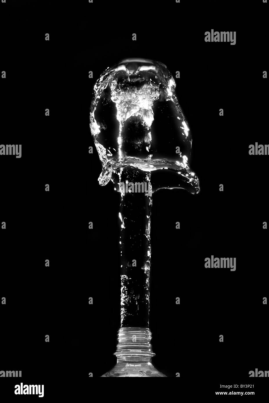 La bottiglia di acqua minerale fontana Foto Stock
