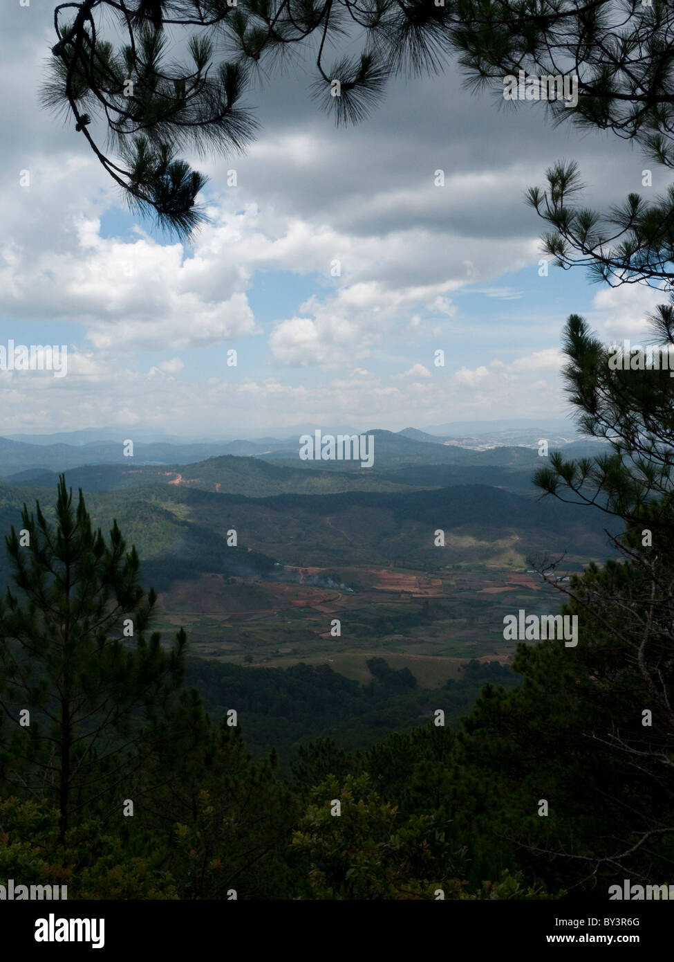 Tipico paesaggio nei pressi di Dalat, Highlands Centrali, Vietnam, Indocina, Asia sud-orientale, Asia Foto Stock