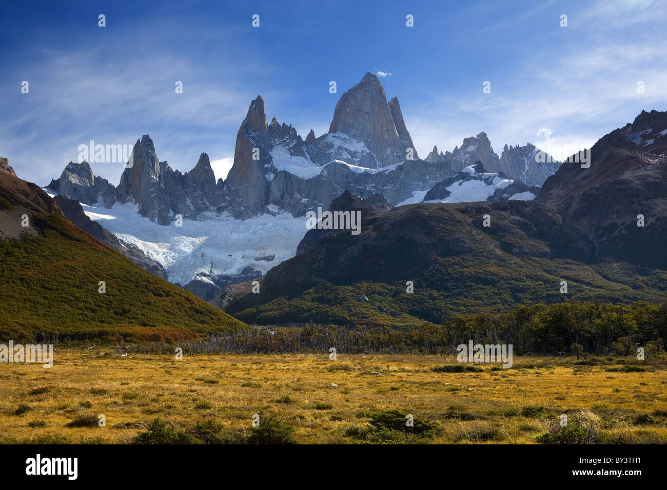 Montare il Fitzroy a Los ghiacciai Parco Nazionale, Patagonia, Argentina Foto Stock