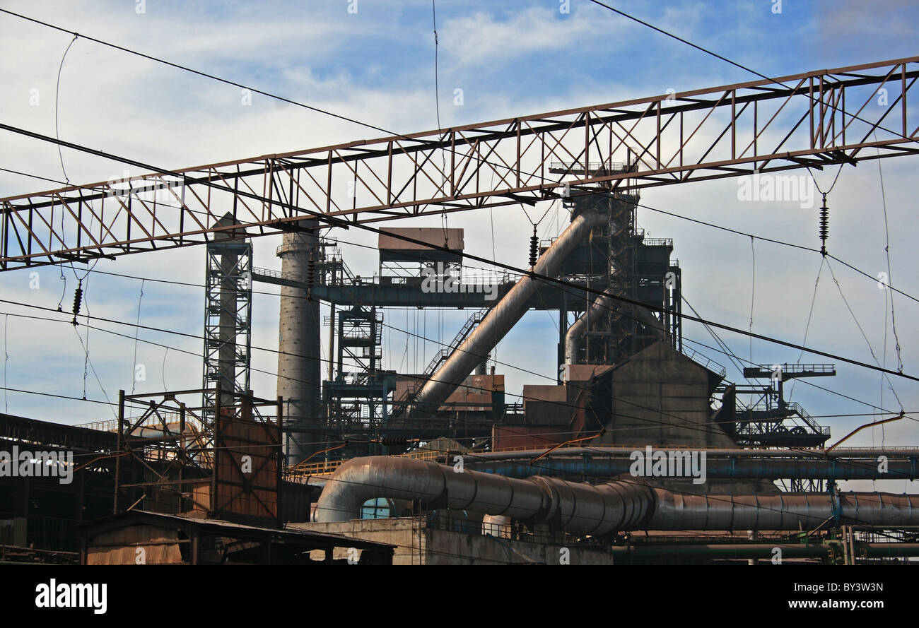 Mietitrebbia metallurgico Foto Stock
