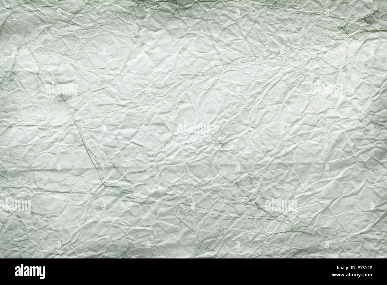 Immagine di tessitura accartocciata bianco - Libro verde. Foto Stock