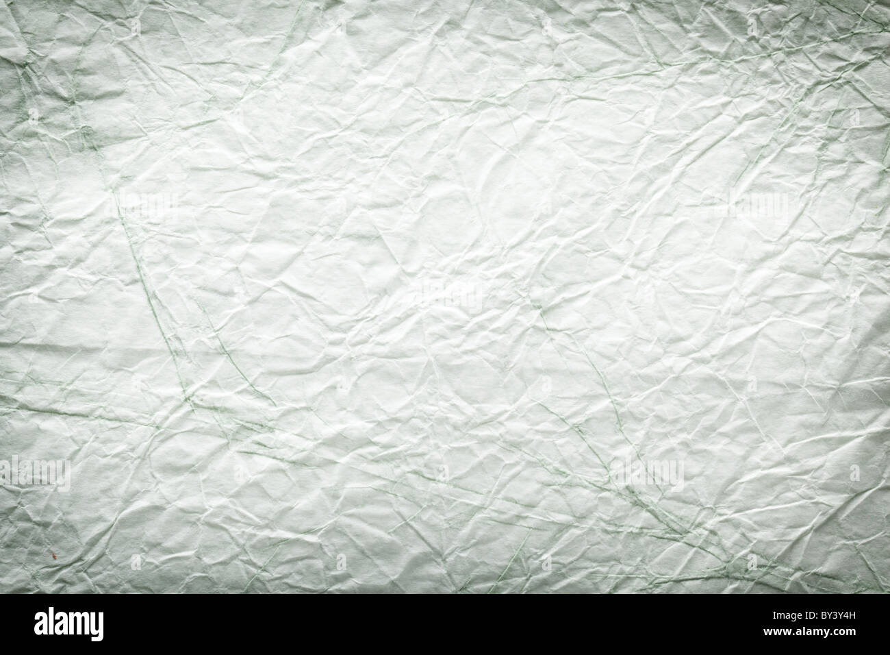 Immagine di tessitura accartocciata bianco - Libro verde. Foto Stock