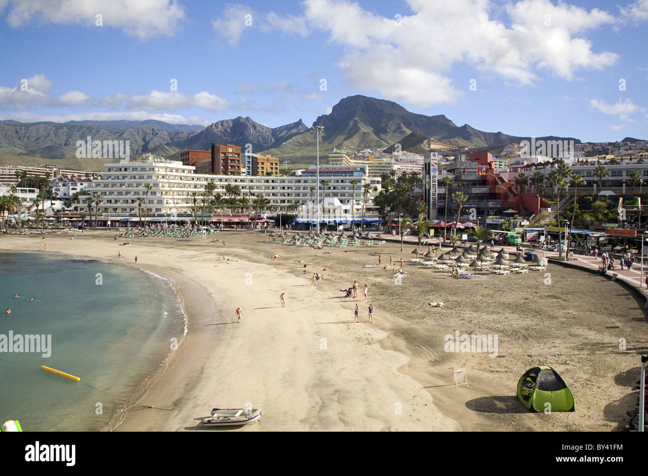 Torviscas Playa in Costa Adeje, Playa de las Americas, Tenerife, Isole Canarie, Spagna Foto Stock