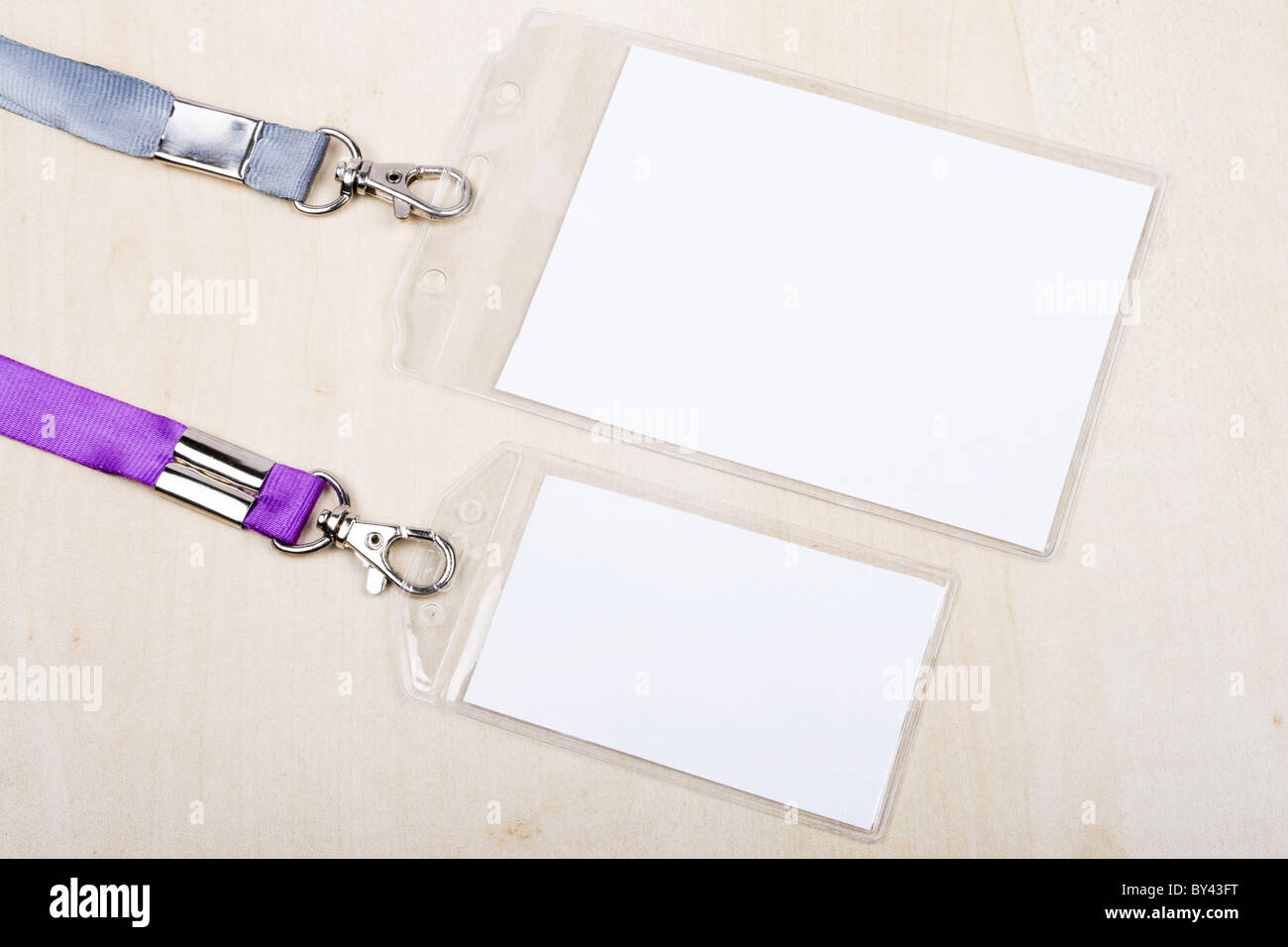 Blank scheda ID badge con spazio di copia Foto Stock