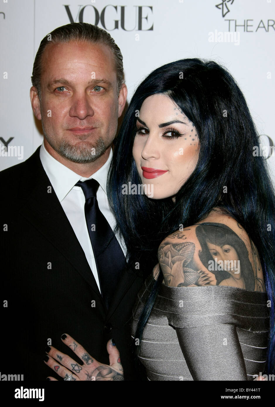 JESSE JAMES KAT VON D'ARTE DI ELYSIUM 4TH Annuale BLACK TIE GALA BENEFICO DOWNTOWN LOS ANGELES CALIFORNIA USA 15 Gennaio 20 Foto Stock