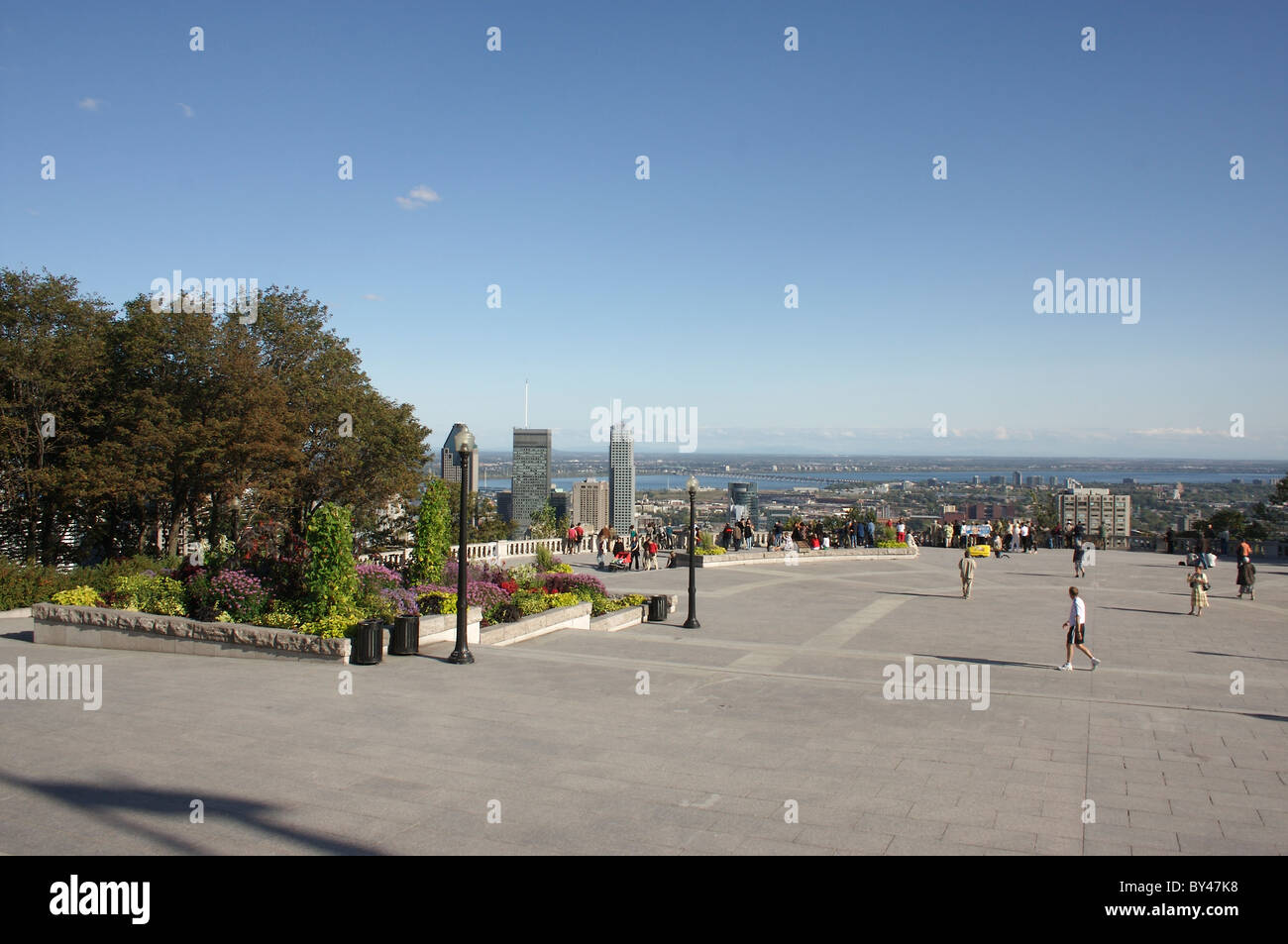 Vista di Montreal, da Mount Royal viewpoint Foto Stock