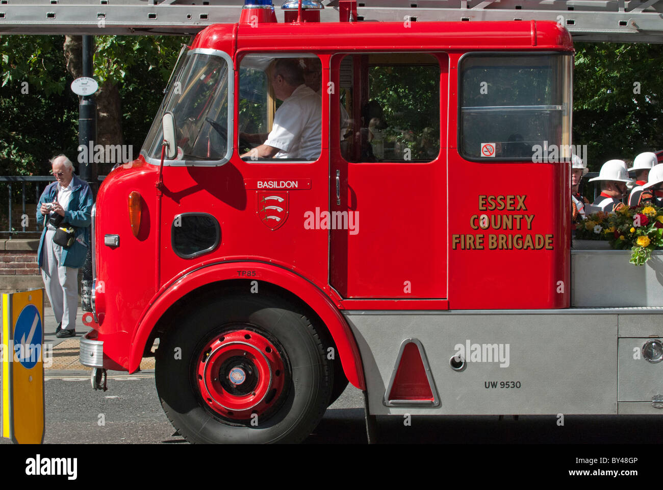 Contea di Essex Vigili del Fuoco motore fire vigili del fuoco nazionale memoriale di servizio del ricordo. Foto Stock