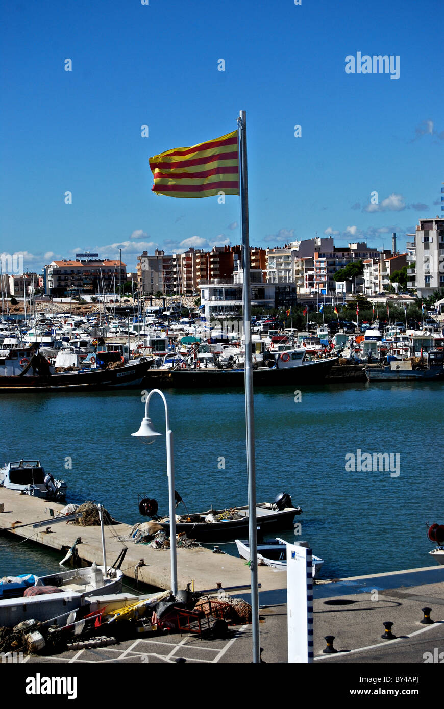Un porto di L'Ampolla, Spagna. Foto Stock