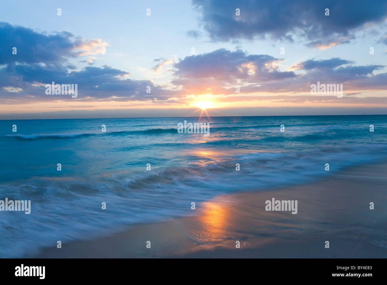 Sunrise, South Beach, Miami, Florida, Stati Uniti d'America Foto Stock