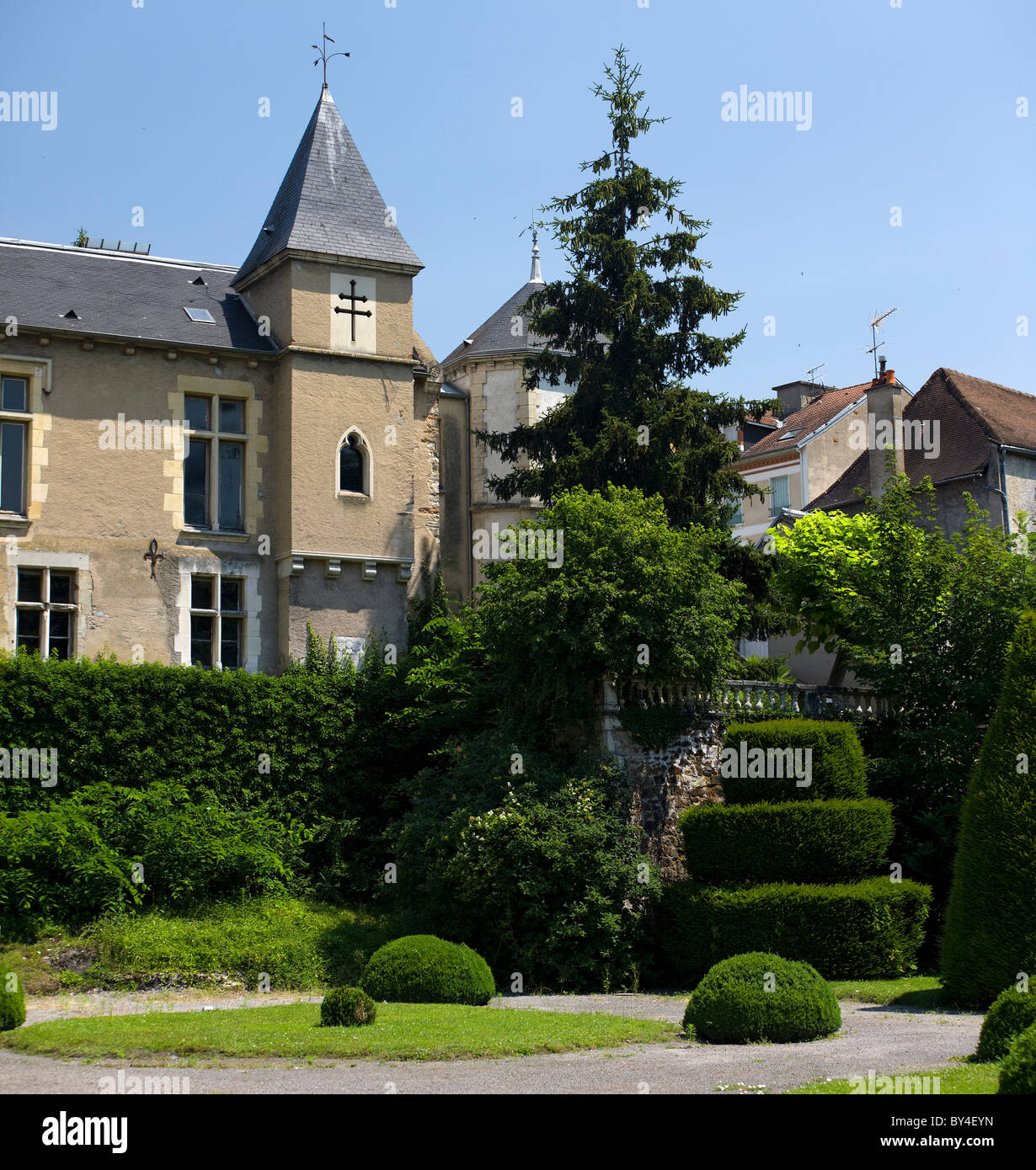 In Vichy, il "Castel Franc' e il suo parco formale (Francia). Casa Municipale e giardino pubblico. Foto Stock