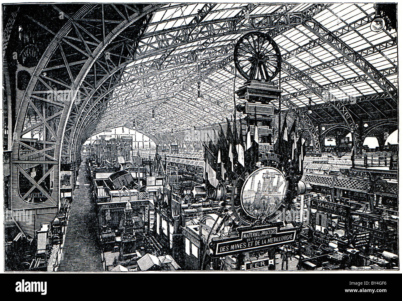 Vista della sezione tecnica all'Esposizione di Parigi Foto Stock