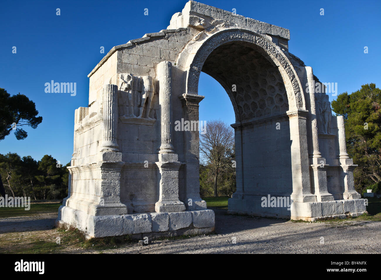 Les Antiques in Saint Rémy de Provence : l'arco di trionfo Foto Stock