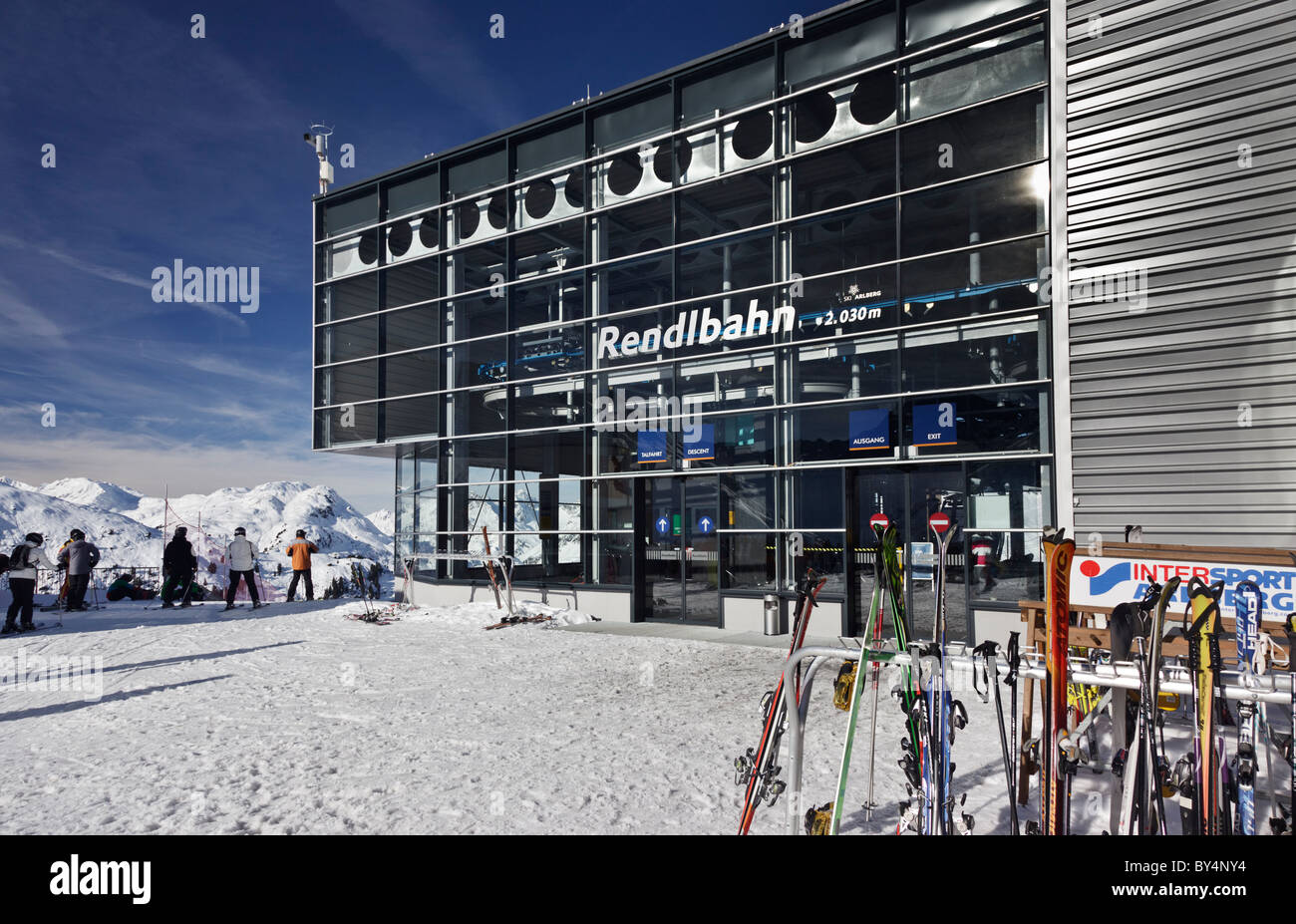 Stazione superiore della nuova Rendle skilift del Rendlbeach (2030m) Foto Stock