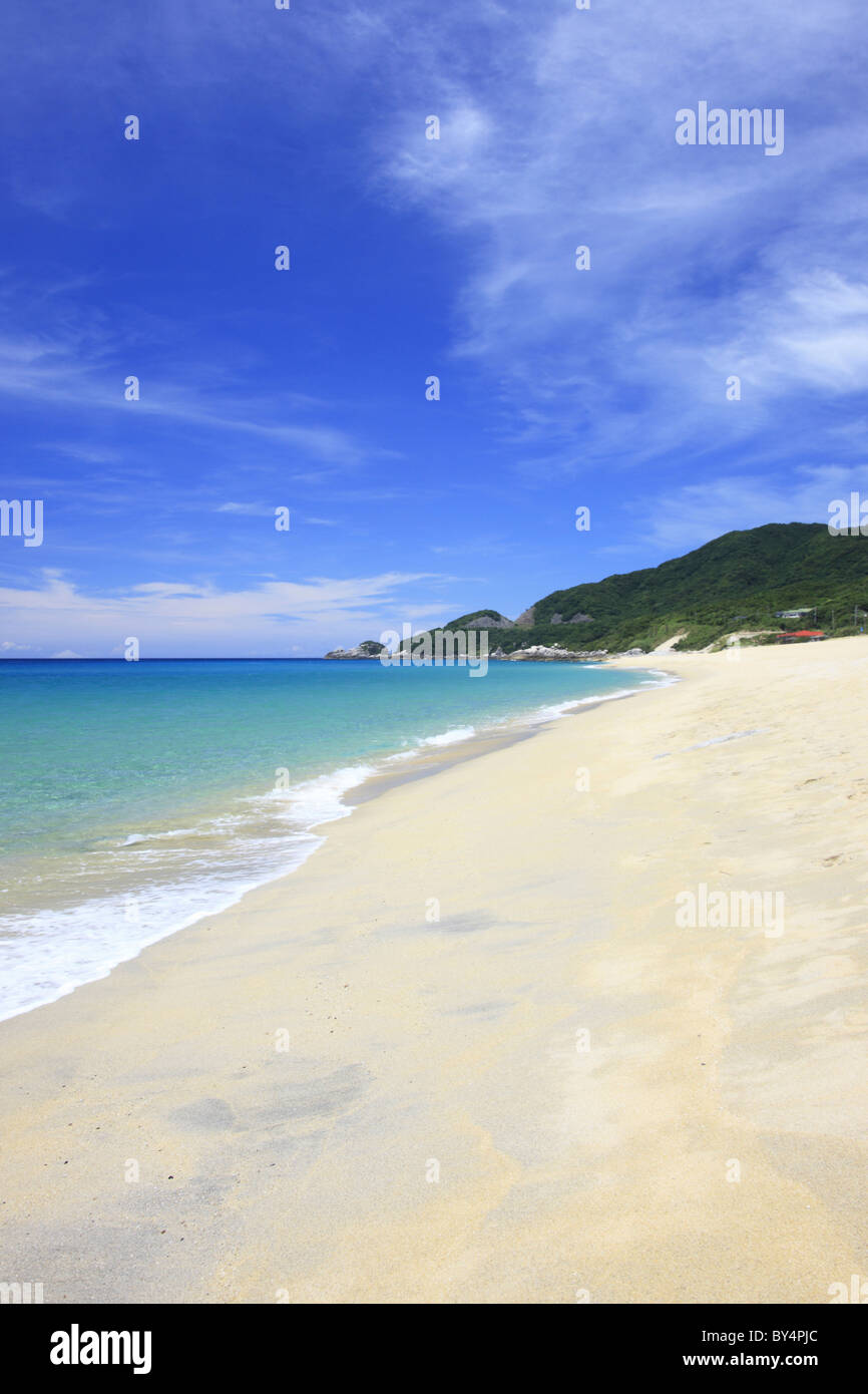 Nagata Inaka-hama Beach, Yakushima, Prefettura di Kagoshima, Kyushu, Giappone Foto Stock