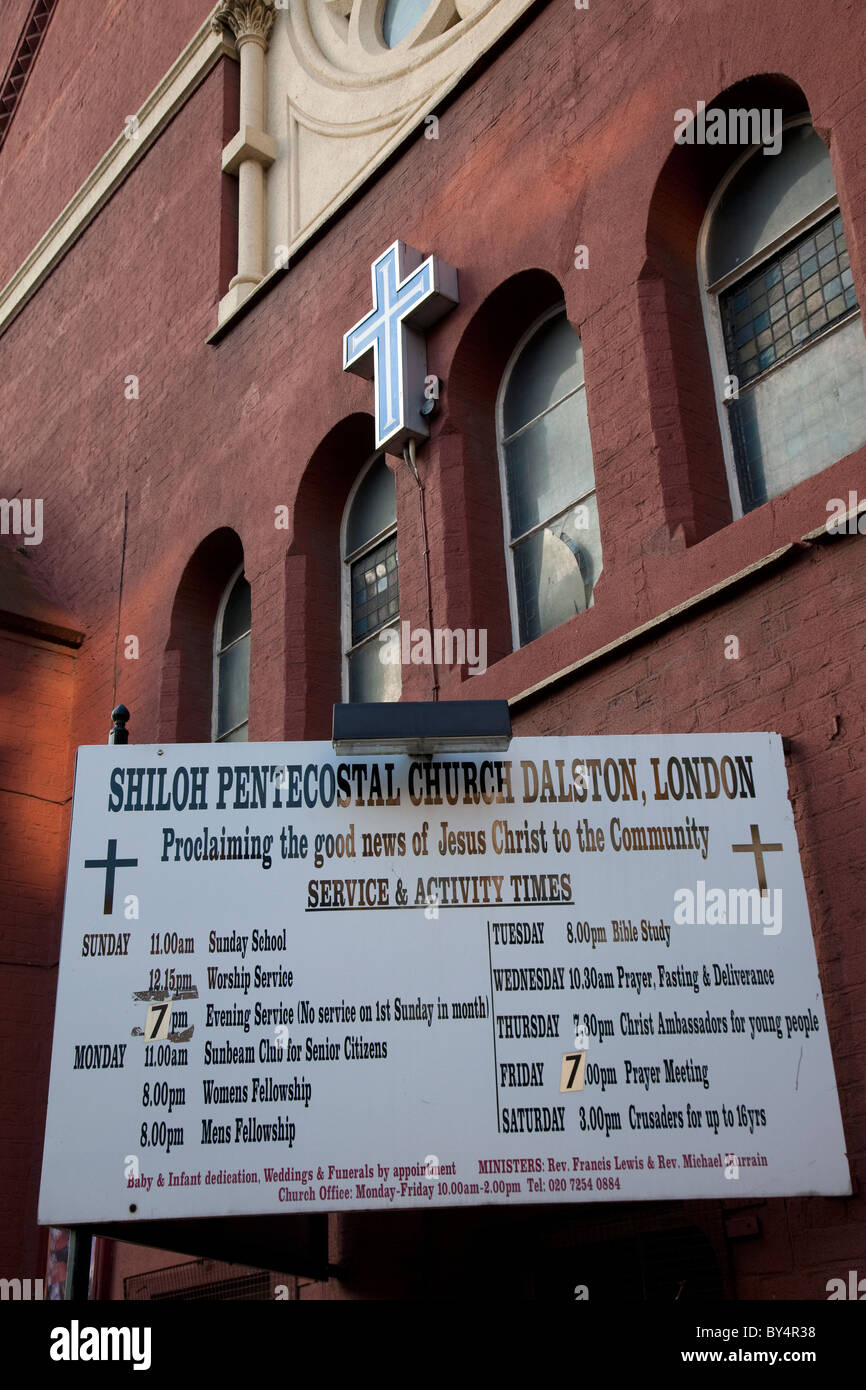 Shiloh chiesa pentecostale, Dalston, Londra Foto Stock