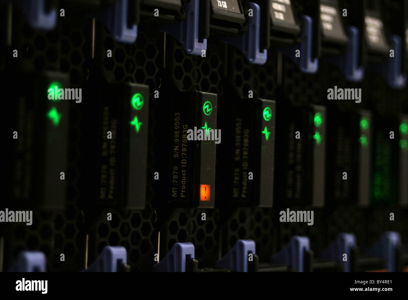 Disco rigido di segnalazione di messaggio di avviso Foto Stock