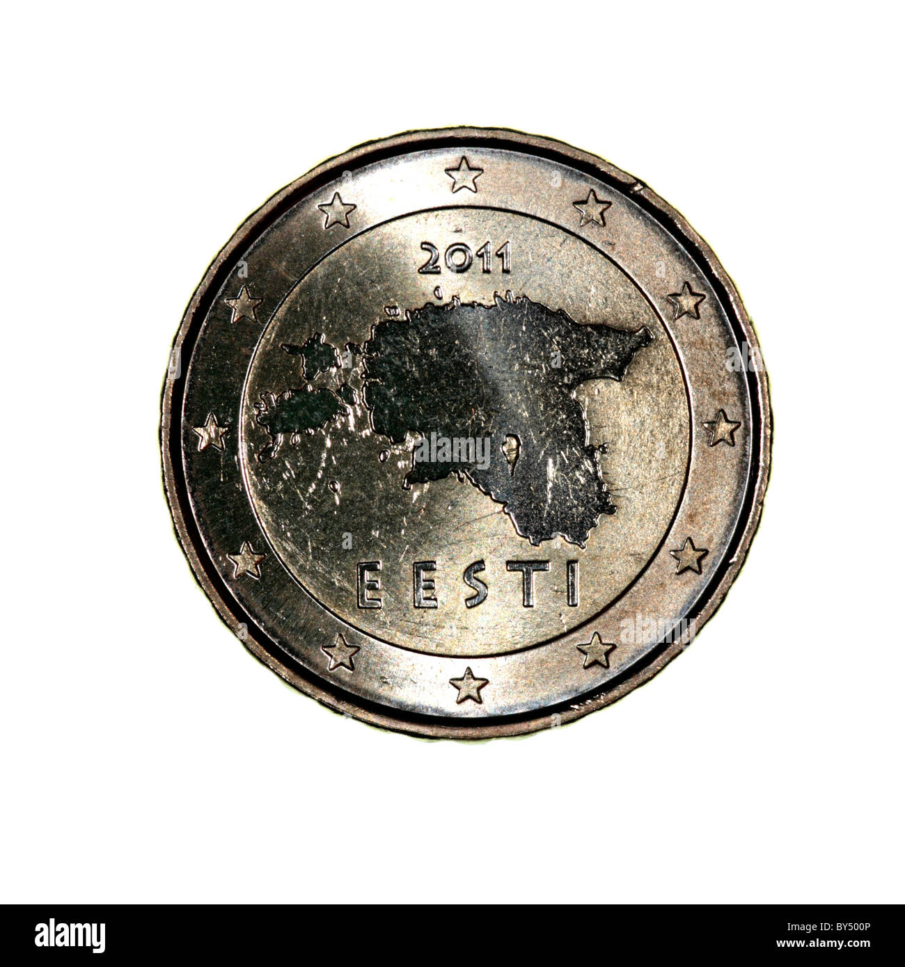 Estone di 10 cent (Euro 2011) Foto Stock