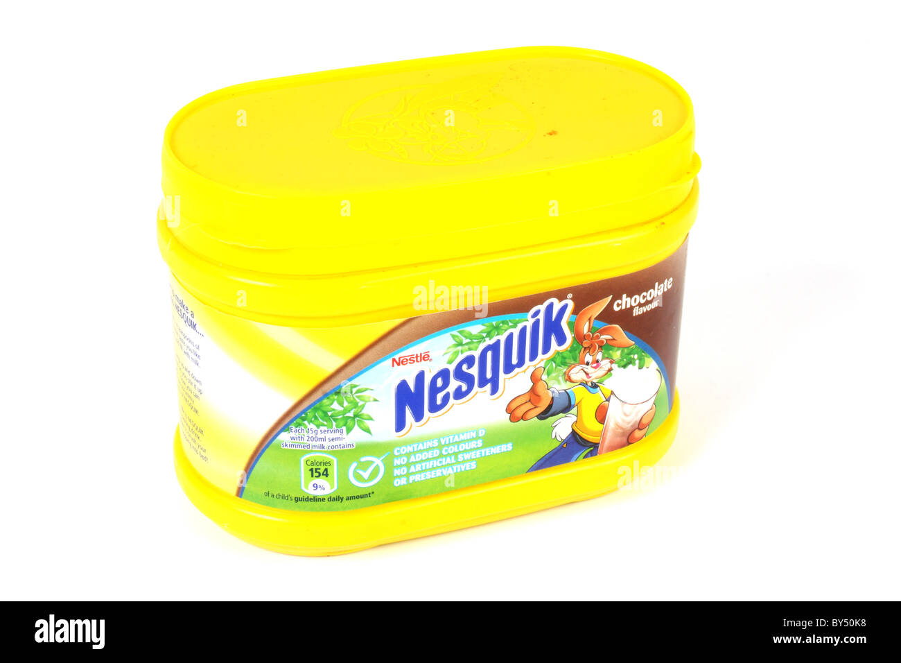 Un prodotto di colpo di frullato di Nesquik in un sapore di cioccolato fatta da Nestlé Foto Stock