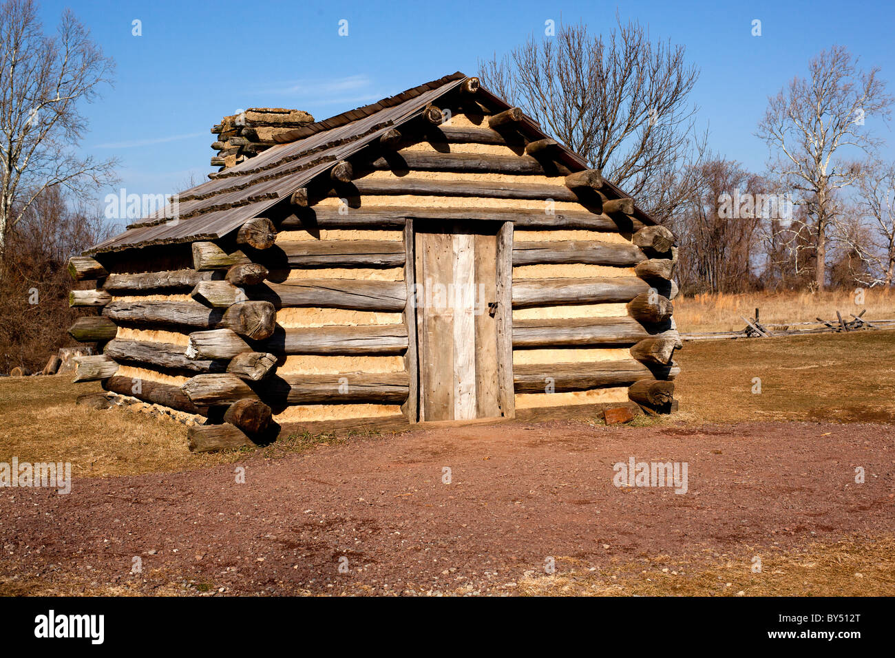 Capanna Log., cacciatori cabina. Foto Stock