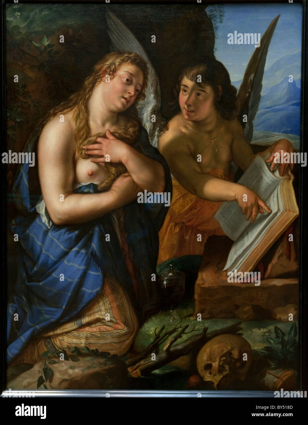 Maddalena e Angelo, 1610, da Hendrick Goltzius Foto Stock
