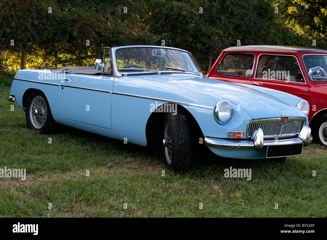 Il famoso MGB Roadster paraurti cromato modello Foto Stock