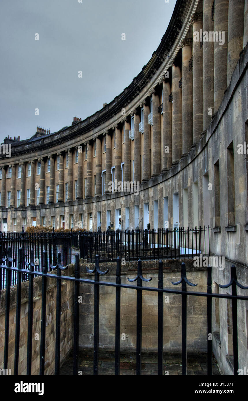 Il Royal Crescent case in bagno, Somerset, Inghilterra Foto Stock