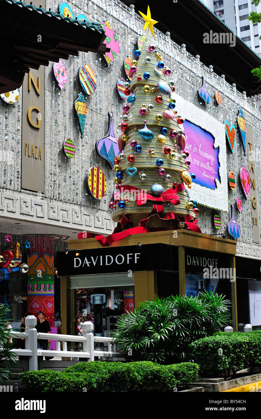 Impressionante il tempo di Natale codolo Plaza Orchard Road Singapore Foto Stock